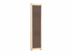 Biombo|Biombo divisor de 4 paneles de tela marrón 160x170x4 cm ES512457