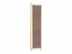 Biombo|Biombo divisor de 5 paneles de tela marrón 200x170x4 cm ES236538