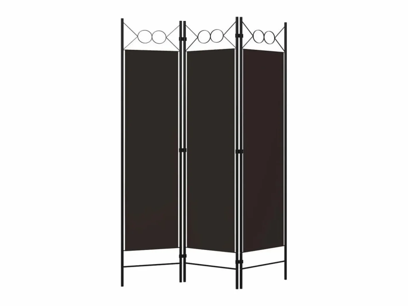 Biombo divisor de 3 paneles marrón 120x180 cm ES580050^ Best