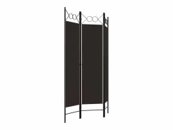 Biombo divisor de 3 paneles marrón 120x180 cm ES580050^ Best