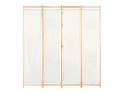 Biombo divisor de 4 paneles de tela color 160x170x4 cm ES501179^ Online