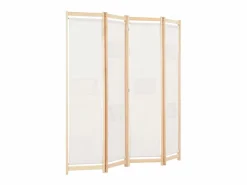 Biombo divisor de 4 paneles de tela color 160x170x4 cm ES501179^ Online