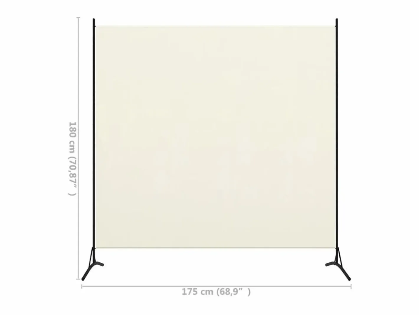 Biombo|Biombo divisor de tela blanco 175x180 cm ES487951
