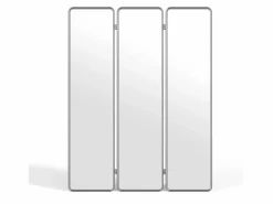 OZAIA Biombo espejo 3 paneles metálico, An. 140 x Alt. 180 cm, Cromado, REFLEYA Plateado Discount