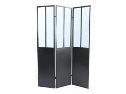 OZAIA Biombo|Biombo espejo atelier estilo industrial COVENTRY - metal - Alt. 180 x Ancho 122 cm -