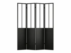 Biombo estilo taller industrial de metal 4 hojas - L. 160 x Alt. 178 cm - - KALEVI^OZAIA New