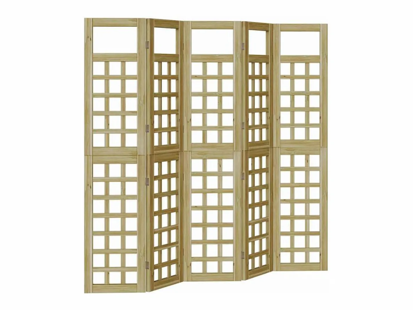 Biombo|Biombo exterior plegable 5 piezas marrón 200 x 180 cm