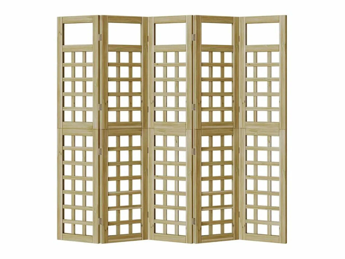 Biombo|Biombo exterior plegable 5 piezas marrón 200 x 180 cm