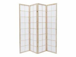 Miliboo Biombo japonés de madera y papel IKUYO Color natural claro Discount