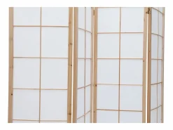 Miliboo Biombo japonés de madera y papel IKUYO Color natural claro Discount