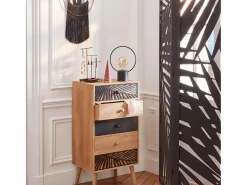 Atmosphera Biombo|Biombo Separador Ambientes 3 Paneles Madera Akira Salón Dormitorio