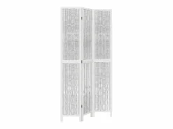 Biombo separador de 3 paneles madera maciza Paulownia ES157888^ Best