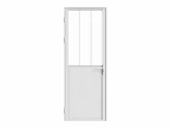 Bloque de puerta reversible, aluminio, MDF y vidrio templado, Alt. 204 x An. 73 cm, ERMELO^Vente-unique Outlet