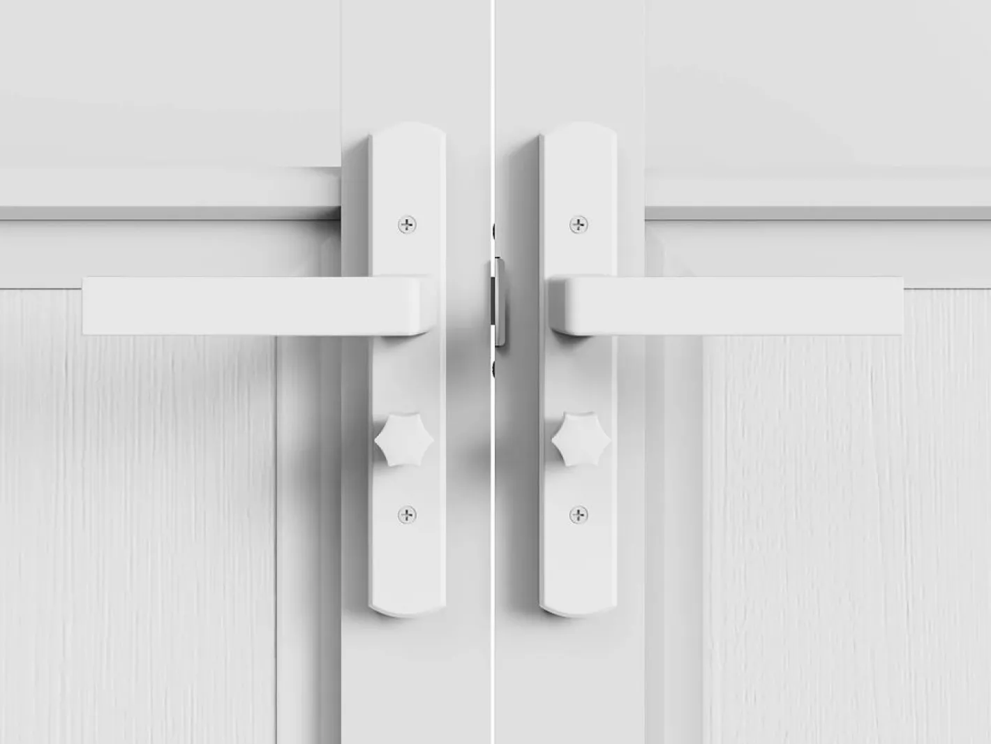 Vente-unique Puerta Con Marco|Bloque de puerta reversible, MDF y vidrio templado - 2 x Alt. 204 x An. 83 cm - ERMELO