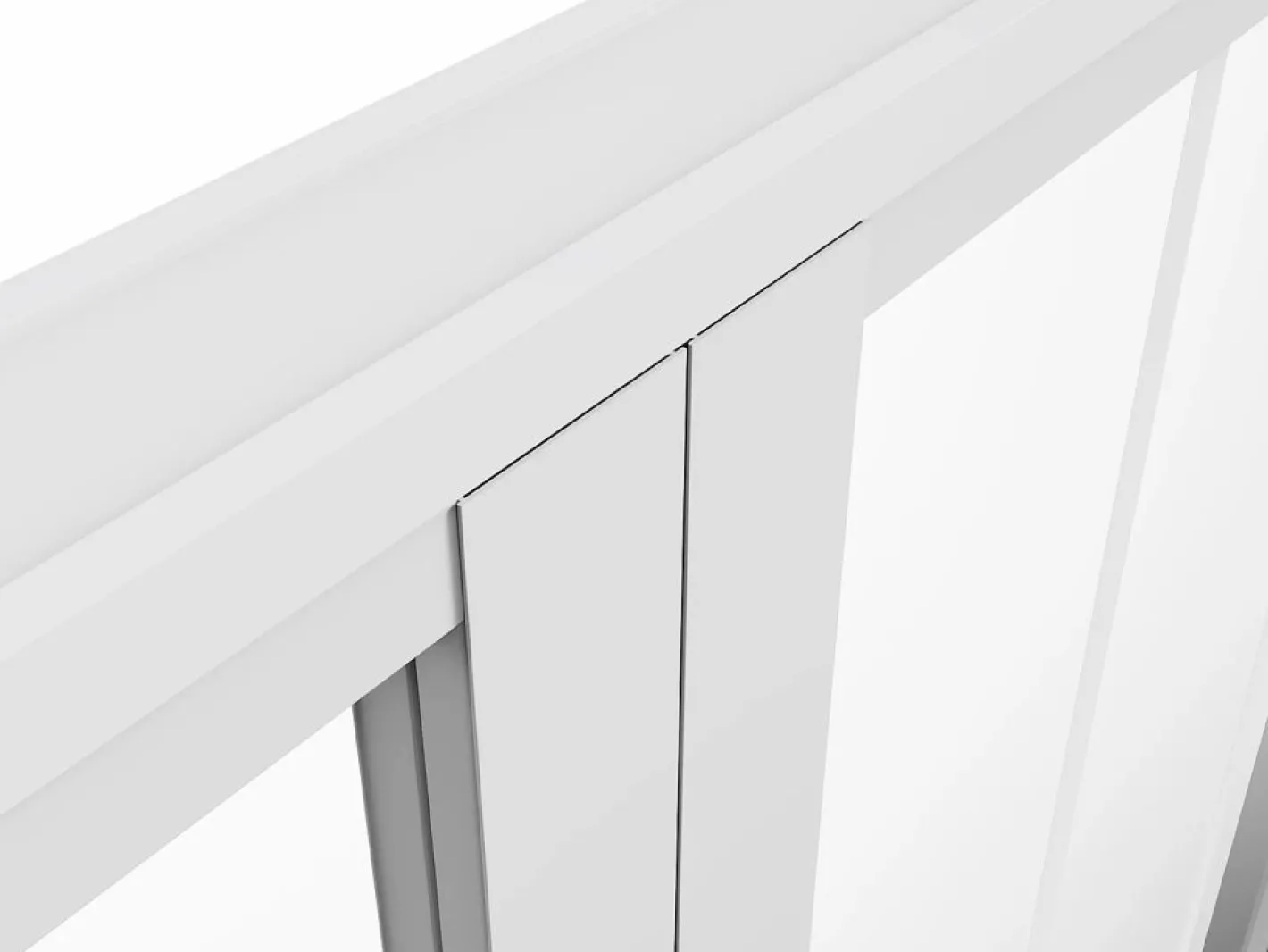 Vente-unique Puerta Con Marco|Bloque de puerta reversible, MDF y vidrio templado - 2 x Alt. 204 x An. 83 cm - ERMELO