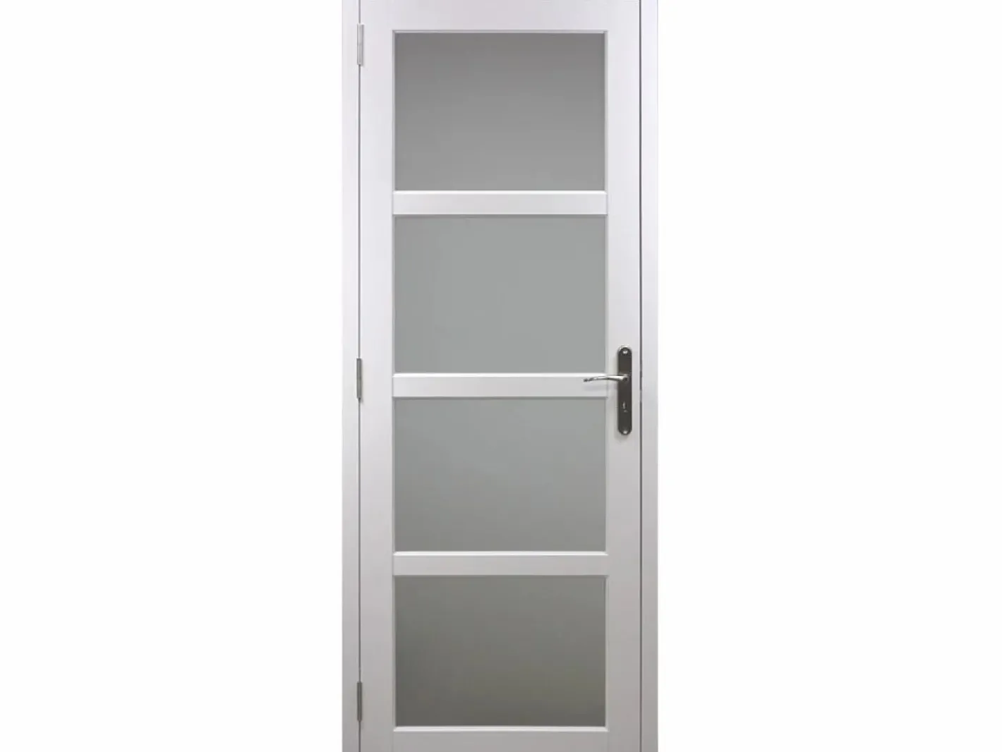 Bloque de Puerta de Vidrio Tana Blanco H204 x L83 Mesa con Varillas de Empuje Izquierda^GD Menuiseries