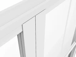 Bloque de puerta doble - aluminio y vidrio templado - - 2 x 204 x 73 cm - SEROTO^Vente-unique Best