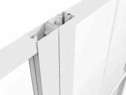 Bloque de puerta doble - aluminio y vidrio templado - - 2 x 204 x 73 cm - SEROTO^Vente-unique Best