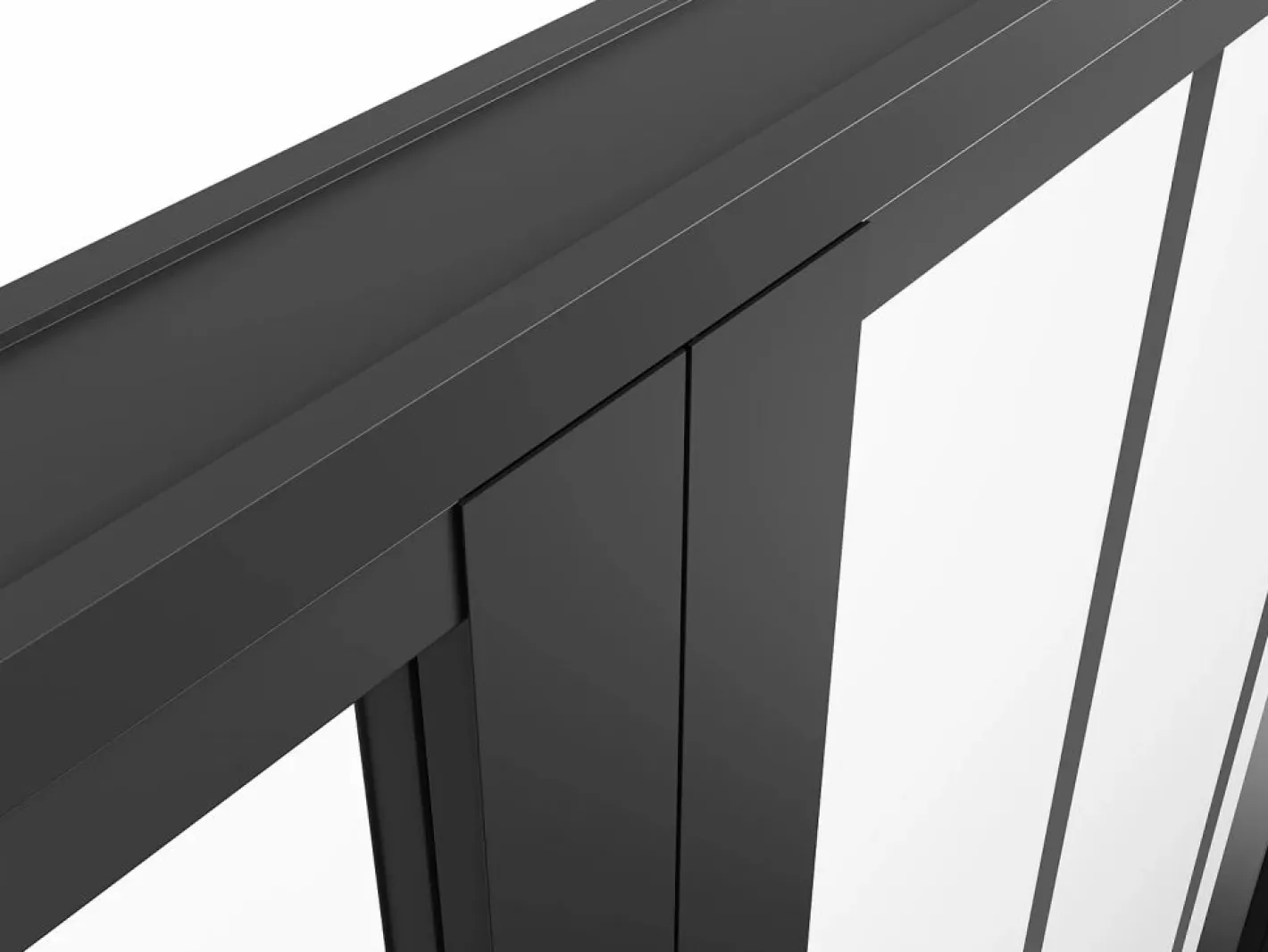 Vente-unique Bloque de puerta doble reversible y vidrio templado - 2 x Alt. 204 x An. 83 cm - ERMELO Negro Clearance