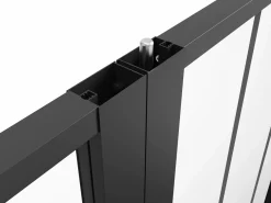 Vente-unique Bloque de puerta doble reversible y vidrio templado - 2 x Alt. 204 x An. 83 cm - ERMELO Negro Clearance