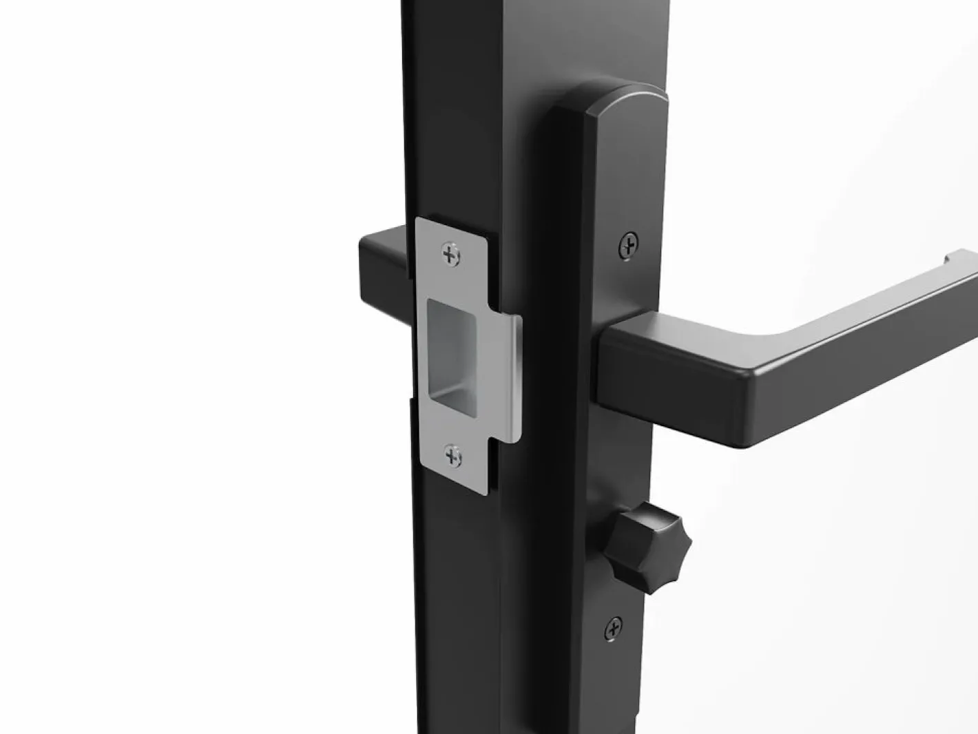 Bloque de puerta doble reversible - aluminio, vidrio templado - 2 x Alt. 204 x An. 83 cm - - SEROTO^Vente-unique Best