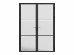 Bloque de puerta doble reversible - vidrio translúcido - 2 x Alt. 204 x An. 93 cm - - MASERU^Vente-unique Clearance