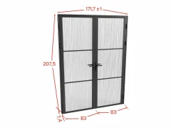 Bloque de puerta doble reversible - vidrio texturizado - 2 x Alt. 204 x An. 83 cm - - MASERU^Vente-unique Discount