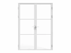 Vente-unique Puerta Con Marco|Bloque de puerta doble reversible - vidrio templado - 2 x Alt. 204 x An. 73 cm - - MASERU