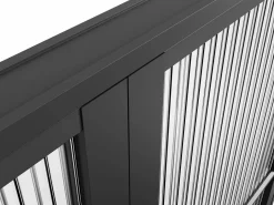 Vente-unique Bloque de puerta doble reversible - vidrio texturizado - 2 x Alt. 204 x An. 73 cm - - MASERU Negro Discount