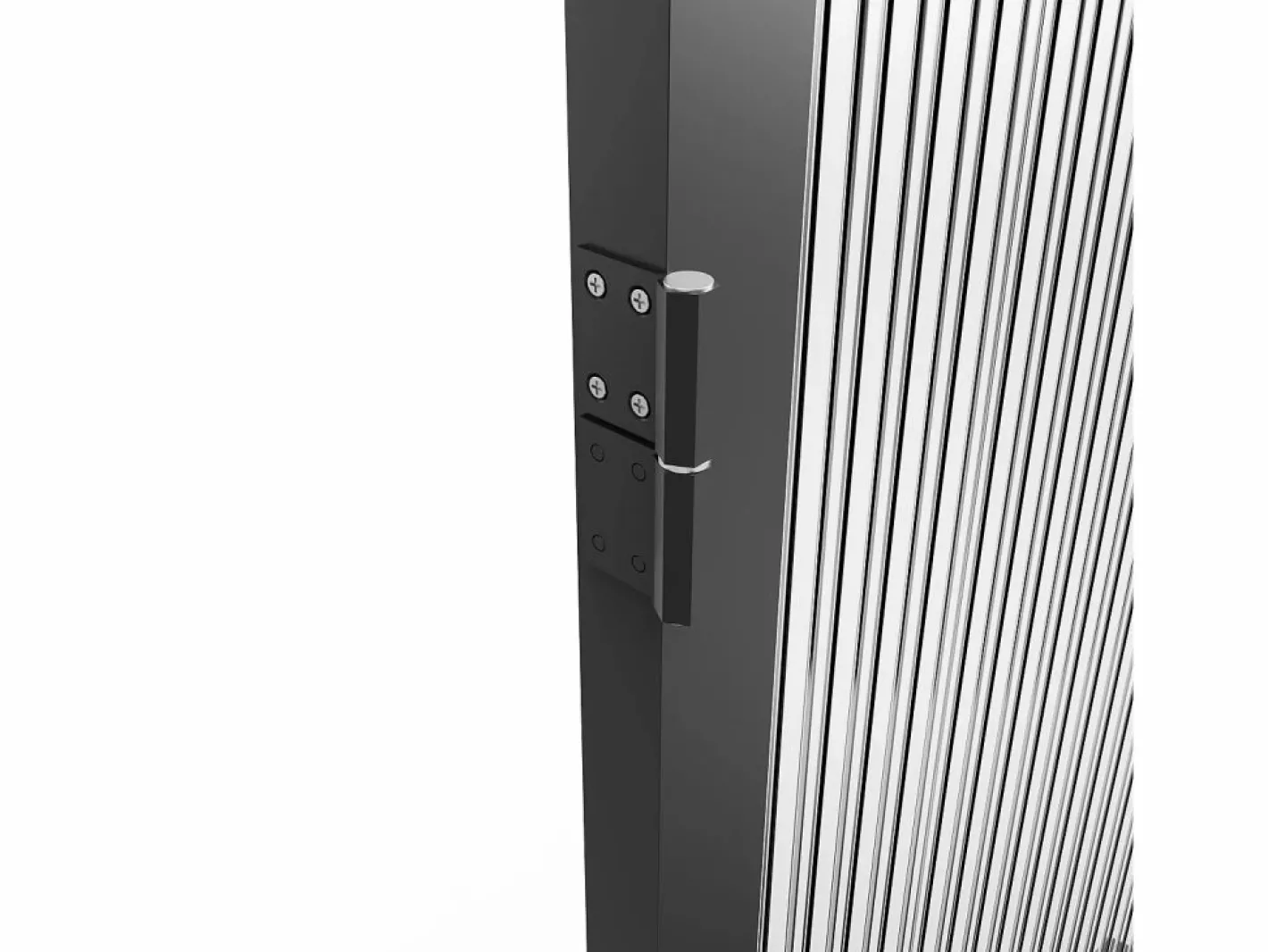 Vente-unique Puerta Con Marco|Bloque de puerta doble reversible - vidrio texturizado - 2 x Alt. 204 x An. 73 cm - - LOXTON