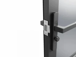 Vente-unique Puerta Con Marco|Bloque de puerta doble reversible - vidrio ahumado - 2 x Alt. 204 x An. 83 cm - - MASERU