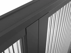 Vente-unique Bloque de puerta doble vidrio templado - 2 x Alt. 204 x An. 83 cm - - LOXTON Negro New