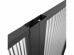 Vente-unique Bloque de puerta doble vidrio templado - 2 x Alt. 204 x An. 83 cm - - LOXTON Negro New