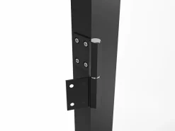 Vente-unique Bloque de puerta reversible de aluminio y vidrio templado - Alt. 204 x An. 73 cm - MASERU Negro Hot