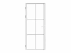 Bloque de puerta reversible de aluminio y vidrio templado - Alt. 204 x An. 73 cm - SEROTO^Vente-unique Hot