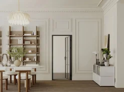 Bloque de puerta reversible de aluminio y vidrio templado ahumado - Alt. 204 x An. 83 cm - - SEROTO^Vente-unique Best