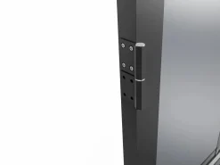 Bloque de puerta reversible de aluminio y vidrio templado ahumado - Alt. 204 x An. 83 cm - - SEROTO^Vente-unique Best