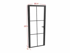 Bloque de puerta reversible de aluminio y vidrio templado - Alt. 204 x An. 93 cm - SEROTO^Vente-unique Clearance