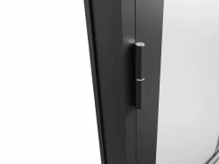Vente-unique Puerta Con Marco|Bloque de puerta reversible de aluminio y vidrio translúcido - Alt. 204 x An. 73 cm - - SEROTO