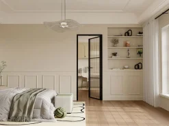 Bloque de puerta reversible de aluminio y vidrio texturizado - Alt. 204 x An. 73 cm - - MASERU^Vente-unique Sale