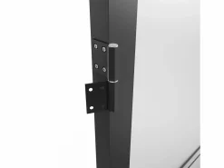 Vente-unique Bloque de puerta reversible de aluminio y vidrio translúcido - Alt. 204 x An. 83 cm - - MASERU Negro Sale