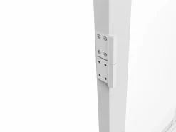 Vente-unique Bloque de puerta reversible en aluminio y vidrio templado - Alt. 204 x An. 83 cm - SEROTO Blanco Best