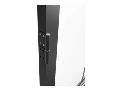 Vente-unique Bloque de puerta reversible de aluminio y vidrio templado - Alt. 204 x An. 73 cm - SEROTO Negro Best