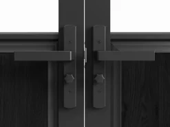 Bloque de puerta taller doble reversible de aluminio, MDF y vidrio templado - Alt. 204 x An. 2 x 73 cm - ERMELO^Vente-unique Outlet