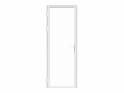 Vente-unique Puerta Con Marco|Bloque puerta reversible de aluminio y vidrio templado - Alt. 204 x An. 83 cm - LOXTON