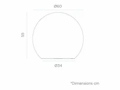 Bola de luz exterior Buly 60 cm Solar + recarga eléctrica^Newgarden