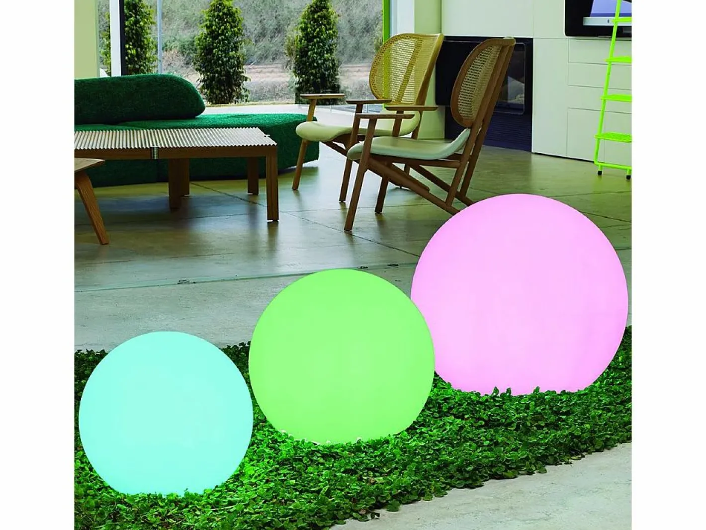 Newgarden Bola de luz exterior Buly 30 cm Solar + recarga eléctrica (+ Flotante) Blanco Clearance