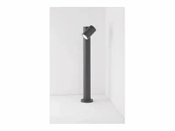 Bolardo de jardín con 1 bombilla E27 máx. 35 W, IP65, aluminio pintado, color antracita - Perenz^