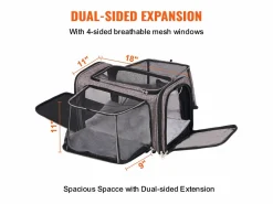Transportín De Paseo Para Animales|Bolsa de Transporte para Gatos SucceBuy con Ruedas, para Mascotas de Menos de 11 KG, Incluye un Recipiente Plegable,