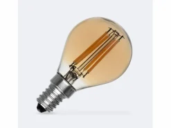 Ledkia Bombilla Filamento LED E14 6W 600 lm P45 Gold No Flicker 2700K Cálido Blanco New